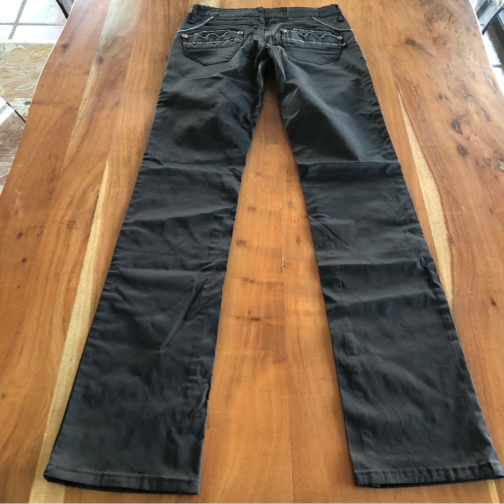 DT Jeans By Daniela Tobler Black Coated Low Rise Straight Leg Sz 28 - NWT - Picture 5 of 11